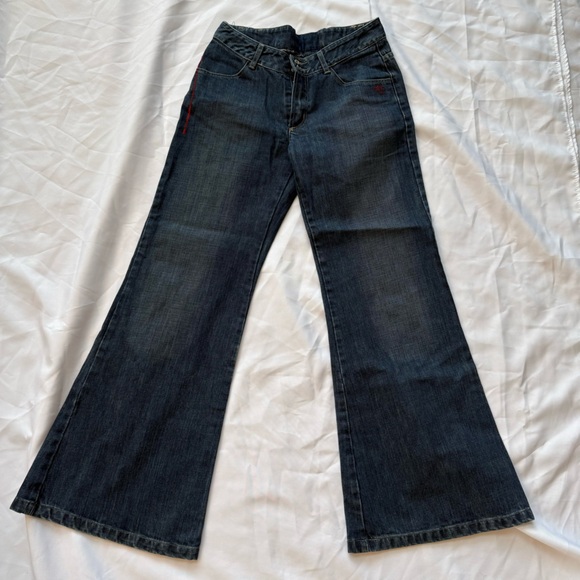 Denim - Dark Blue Flared Jeans